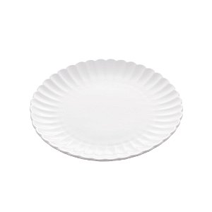 CONJUNTO 2 PRATOS PARA SOBREMESA DE PORCELANA PÉTALA BRANCO MATT 20CM - WOLFF