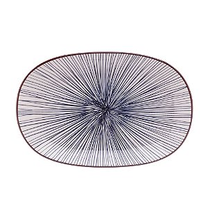 CONJUNTO 2 PRATOS OVAIS DE PORCELANA PARA SERVIR KOJI 24CM X 15,5CM - WOLFF