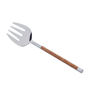 CONJUNTO 2 PEÇAS PARA SALADA DE AÇO INOX  COM CABO DE CORTIÇA - WOLFF