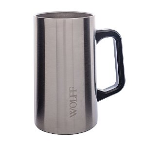 CANECA TÉRMICA PARA CERVEJA DE AÇO INOX 500ML - WOLFF