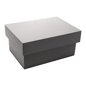 CAIXA ORGANIZADORA DE MDF LAQUEADA CINZA 20CM X 15CM X 9CM - WOODART