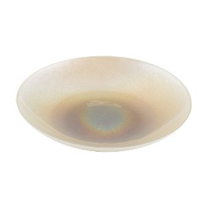 CENTRO DE MESA DE VIDRO PÉROLA 40CM X 7CM - WOLFF