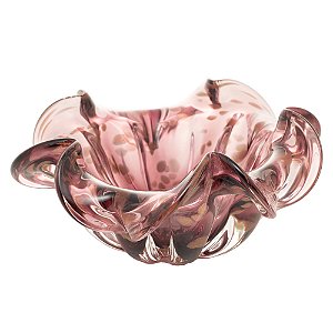 CENTRO DE MESA DE VIDRO ITALY PÚRPURA E ROSÉ 21CM X 10CM - WOLFF