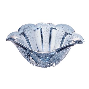 CENTRO DE MESA DE VIDRO ITALY AZUL 15CM X 8CM - WOLFF