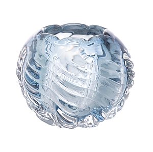CENTRO DE MESA DE VIDRO ITALY AZUL 12CM X 12CM X 9,5CM - WOLFF