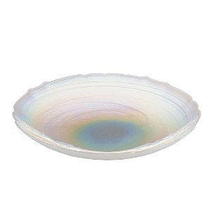 CENTRO DE MESA DE VIDRO ICE QUEEN EDGED 40CM X 7CM - WOLFF