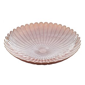 CENTRO DE MESA DE VIDRO IBIS ROSE 40CM X 8,5CM - WOLFF