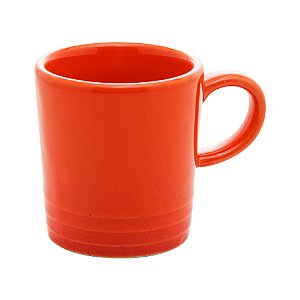 XÍCARA DE CAFÉ DE CERÂMICA RETRÔ LARANJA 100ML - WOLFF