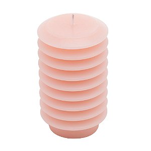 VELA DE PARAFINA ROSCA ROSÉ 6CM X 10CM - WOLFF