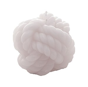 VELA DE PARAFINA NÓ BRANCA 7CM X 6CM - WOLFF