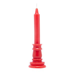 VELA DE PARAFINA CLASSIC VERMELHA 7,5CM X 7,5CM X 25CM - WOLFF