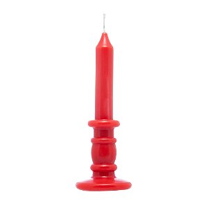 VELA DE PARAFINA CLASSIC VERMELHA 6CM X 6CM X 16,5CM - WOLFF