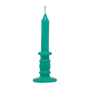 VELA DE PARAFINA CLASSIC VERDE 6CM X 6CM X 16,5CM - WOLFF