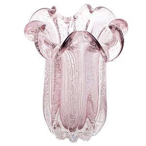 VASO DE VIDRO ITALY ROSA CLARO 19CM X 24CM - WOLFF