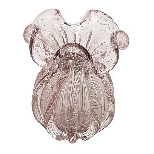 VASO DE VIDRO ITALY ROSA CLARO 13CM X 17CM - WOLFF