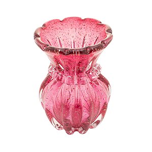 VASO DE VIDRO ITALY ROSA 9,5CM X 14CM - WOLFF