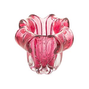 VASO DE VIDRO ITALY ROSA 15CM X 16CM - WOLFF