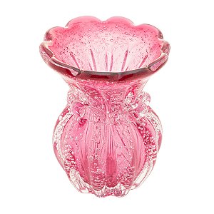 VASO DE VIDRO ITALY ROSA 12CM X 16CM - WOLFF