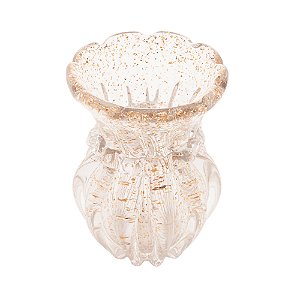 VASO DE VIDRO ITALY DOURADO 9,5CM X 14CM - WOLFF