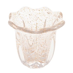 VASO DE VIDRO ITALY DOURADO 18CM X 18,5CM - WOLFF