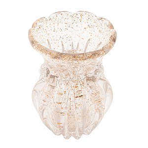 VASO DE VIDRO ITALY DOURADO 12CM X 16CM - WOLFF
