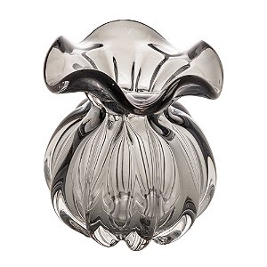 VASO DE VIDRO ITALY CINZA 11,5CM X 13CM - WOLFF