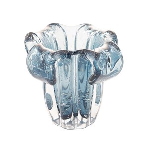 VASO DE VIDRO ITALY AZUL 14CM X 13CM - WOLFF