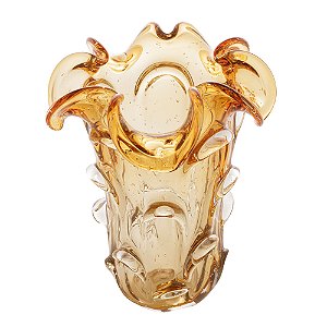 VASO DE VIDRO ITALY ÂMBAR 18CM X 24CM - WOLFF