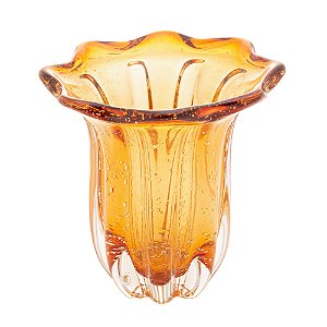 VASO DE VIDRO ITALY ÂMBAR 18CM X 18,5CM - WOLFF