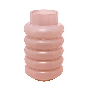 VASO DE VIDRO GOMOS ROSA 15CM X 15CM X 25CM - WOLFF