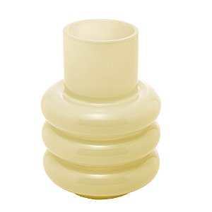 VASO DE VIDRO GOMOS AMARELO 18CM X 18CM X 23CM - WOLFF