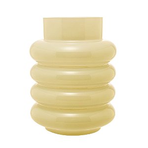 VASO DE VIDRO GOMOS AMARELO 15CM X 15CM X 20CM - WOLFF
