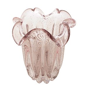 VASO DE VIDRO FLAT ITALY ROSA CLARO 18CM X 21CM - WOLFF