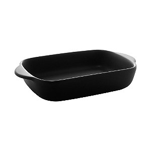 TRAVESSA DE PORCELANA NÓRDICA PRETA 24CM X 14CM X 5CM - WOLFF