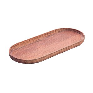 TRAVESSA DE MADEIRA JATOBÁ OVAL 30CM X 14CM X 2CM - WOLFF CRAFT