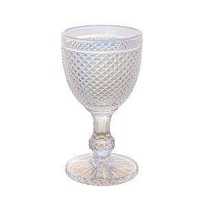 TAÇA DE ÁGUA DE VIDRO BICO DE JACA RAINBOW 300ML - WOLFF