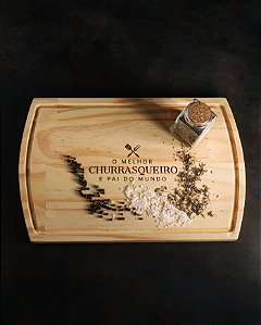 TÁBUA PARA CORTE DE MADEIRA PINUS DIA DOS PAIS 40CM X 26CM X 1,5CM - WOODART