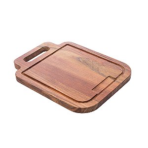 TÁBUA PARA CORTE DE MADEIRA JATOBÁ 32CM X 23CM X 2CM - WOLFF CRAFT
