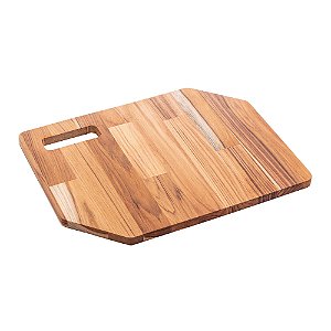TÁBUA DE MADEIRA TECA 40CM X 30CM X 1,5CM - WOLFF CRAFT