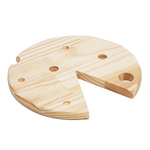 TÁBUA DE MADEIRA QUEIJO PINUS 22CM X 22CM X 1,5CM - WOODART