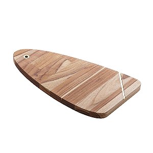 TÁBUA DE MADEIRA COM FRISO TECA CHAMPANHE 43CM X 21CM X 2CM - WOLFF CRAFT