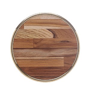 TÁBUA DE MADEIRA COM CORDÃO TECA DOURADO 34,5CM X 2CM - WOLFF CRAFT