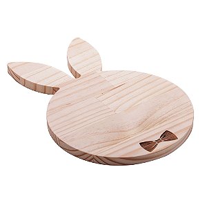 TÁBUA DE MADEIRA COELHO EASTER PINUS 34CM X 23CM X 2CM - WOODART