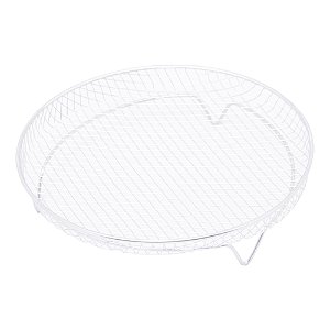 SUPORTE REDONDO DE AÇO INOX EMPILHÁVEL PARA AIR FRYER 19,5CM X 19,5CM X 4,5CM - WOLFF