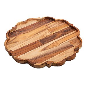 SOUSPLAT DE MADEIRA TECA 40CM - WOLFF CRAFT