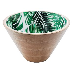 SALADEIRA DE MADEIRA LEAFAGE 25,5CM X 16CM - WOLFF