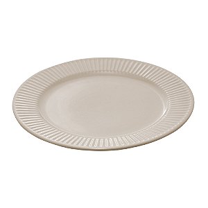 PRATO RASO DE CERÂMICA LINES CREME 27,5CM - WOLFF