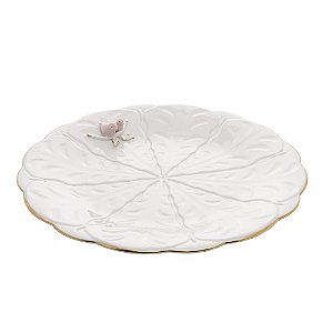 PRATO PARA BOLO DE PORCELANA BIRDS 30 CM - WOLFF