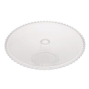 PRATO PARA BOLO DE CRISTAL COM PÉ DAISY 31,3CM X 10CM - WOLFF