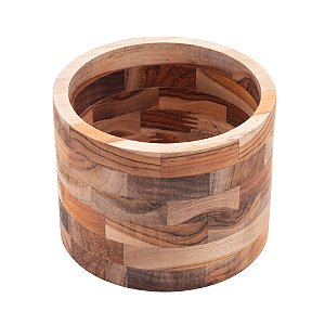 PORTA TALHERES DE MADEIRA TECA 15CM X 12CM - WOLFF CRAFT